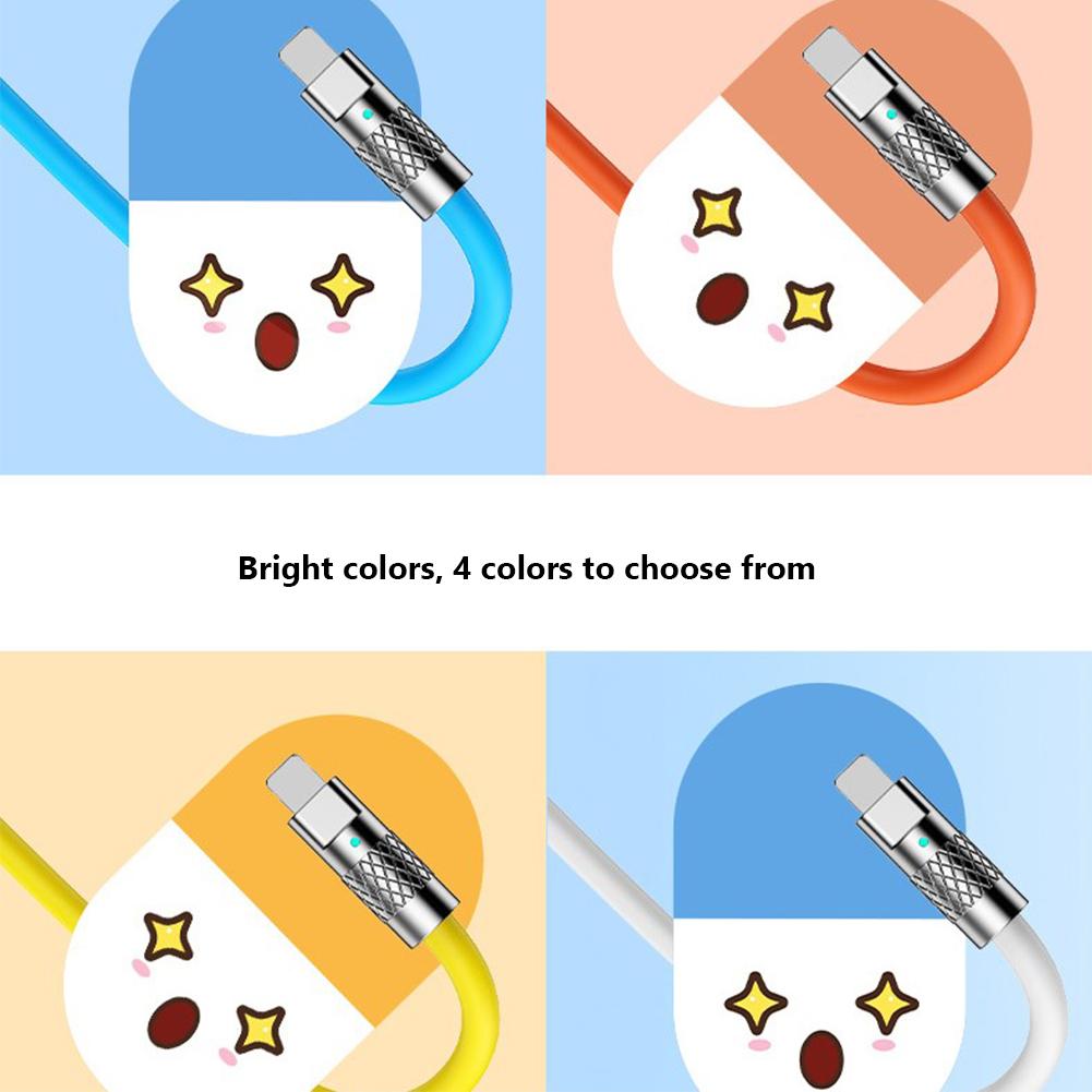 120W 6A Schnellladekabel Typ-C Flüssigsilikon-Kabel Quick Charge USB-Kabel Kompatibel für iPhone