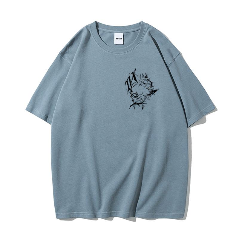 Mens TShirts THORNS Graphic Streetwear Cotton Tops Tees Short Sleeve Tee Oversized Vintage Hip Hop Korean Fashion Y2k Clothing