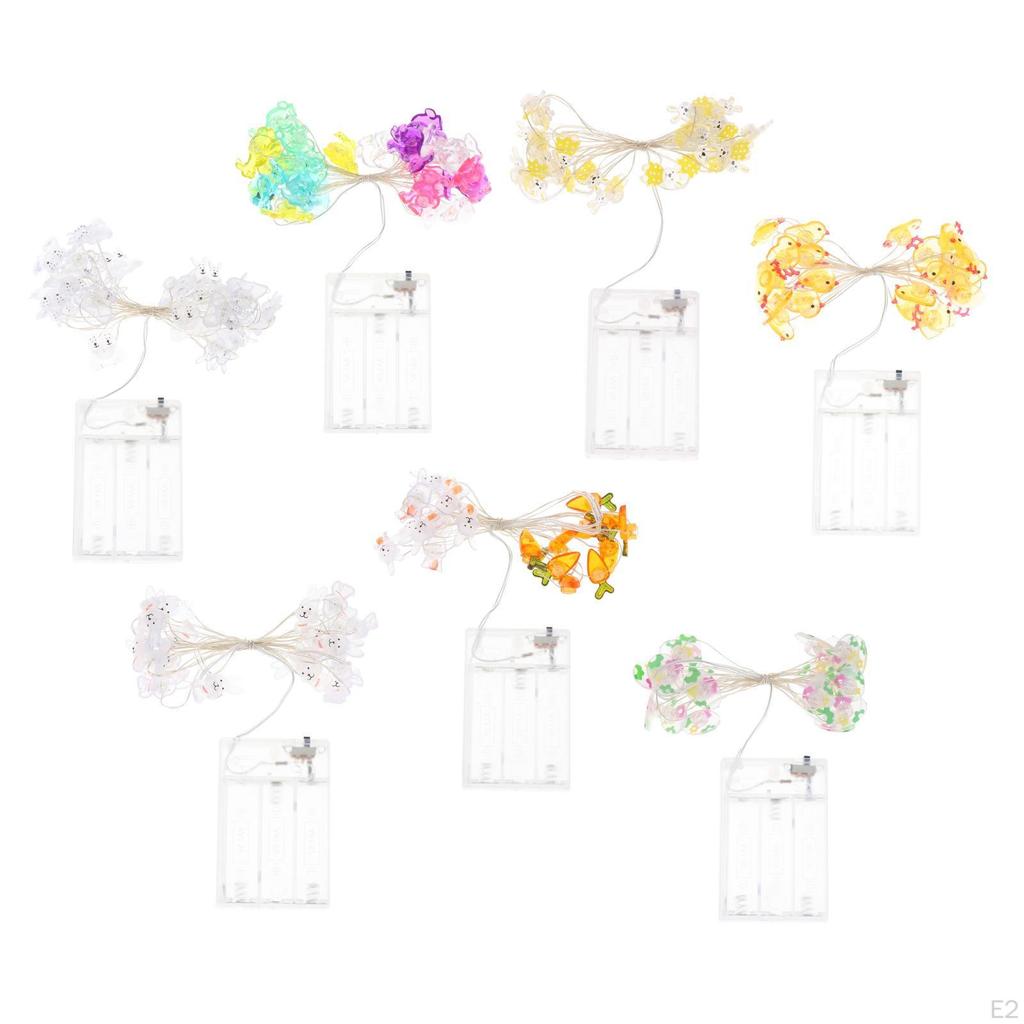 20 LED Easter Battery Operated Fairy Decorations for Home Tree Upstairs Banister Party