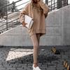 Spring New Trendy Women's Round Neck Irregular Tight Long-sleeved Sweatshirt Fashion Suit