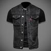 Men's Denim Jacket Motorcycle Vest Retro Fashion Motorcycle Riding Clothes Casual Versatile Denim Vest Men's Clothing