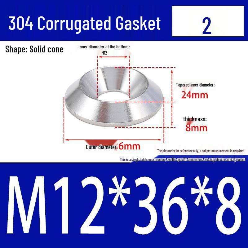 304 Stainless Steel Decorative Conical Fish Eye Washer for M3-M10 Countersunk Holes
