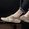 Herren-Freizeitschuhe aus Gummi mit weicher Sohle, großes atmungsaktives Mesh-Gewebe, Schweinsleder, Auto-Freizeitschuhe