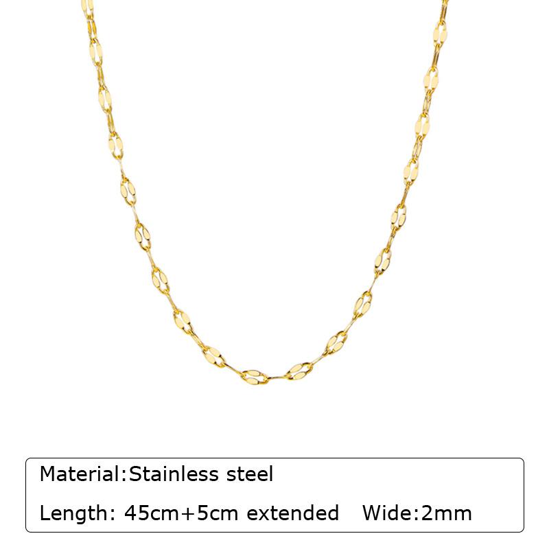 316L Stainless Steel Chain Necklace Women Girls,Stacked Necklace, Thin Link Simple Jewelry for Everyday