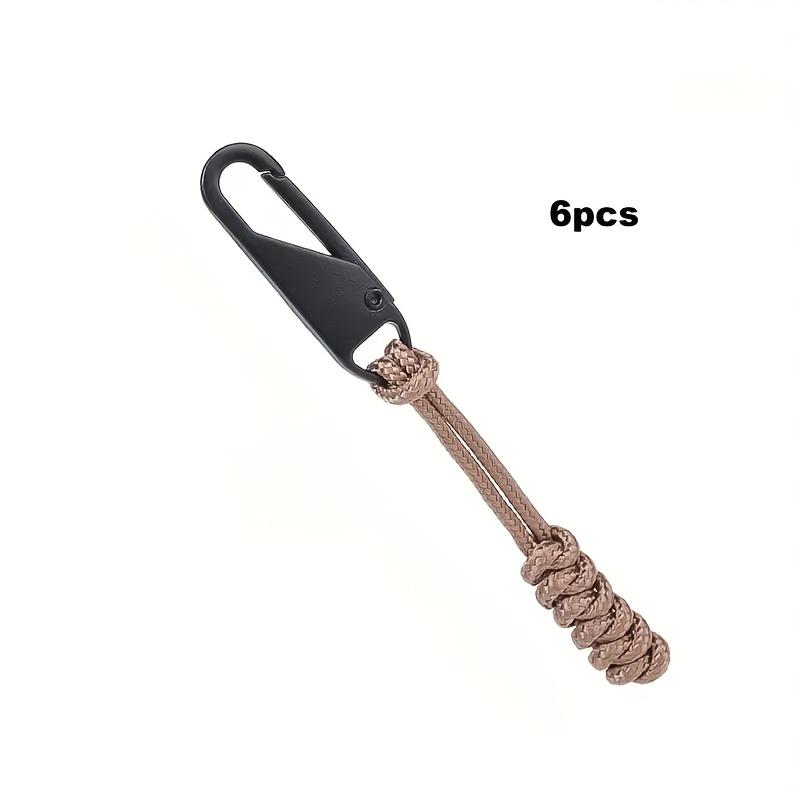 6PCS Portable Zipper Pull Colorful Detachable Zipper Sliders Cord Travel Bag Suitcase Backpack Extend Puller Outdoor Bag Zip