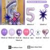 32pcs Purple Explosion Star Love Balloon 40 Inch Number 1-9 Birthday Balloon Set Children's Birthday Party Photography Props
