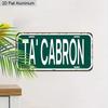 2D Flach, 1 Stück "TA' CABRON" Vintage Aluminium Straßenschild, 12''x6'' Retro Wanddeko, Ideal für Bars mit mexikanischem Fiesta-Thema, Taco-Abende & Man Caves