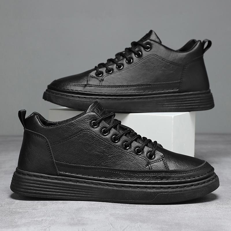 

Fashion Leather Men Casual Shoes Board Shoes Platform Breathable Comfortable Lightweight Man Walking Sneakers 39