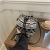 Drawstring Shoulder Bag, Trendy Crossbody Bag, Stylish Bucket Bag, Women's Bag