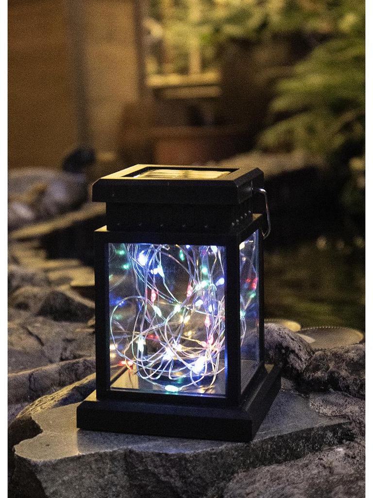 Solar Mini Lantern: Outdoor Courtyard Atmosphere Light with LED Beads - Portable Garden Hanging Candle Light