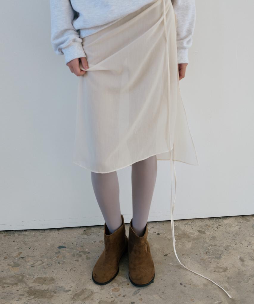 Yulago Sheer Layered Wrap Skirt