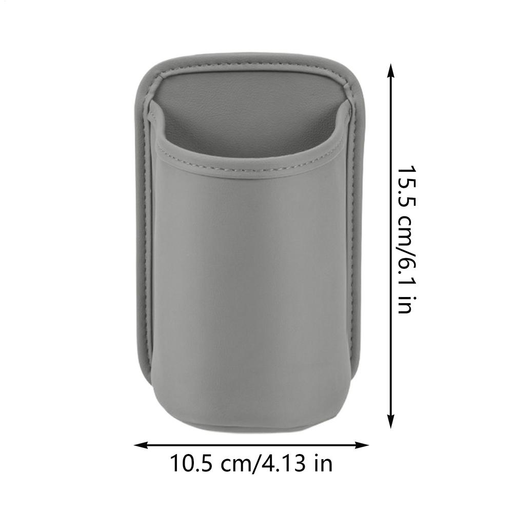 

Car Cup Holder PU Backseat Storage Box Heavy Duty Multifunctional Vehicle Organization Automobile Interior Accessories for RV сірий колір