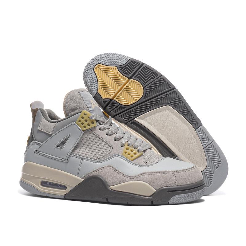 AJ4 Men's & Women's White Cement, Hot Lava, and University Blue Basketball Shoes