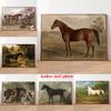 Antique Horse Equestrian Vintage Posters and Prints Farm Animal Canvas Painting Wall Art Picture for Farmhouse Home Decor