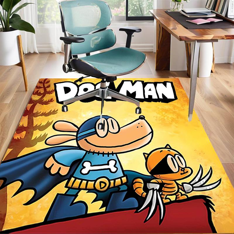 1pc DogMan1 Design Area Rug - Non-Slip, Soft & Cozy Floor Mat for Living Room, Bedroom, Office - Indoor/Outdoor Decorative Carpet
