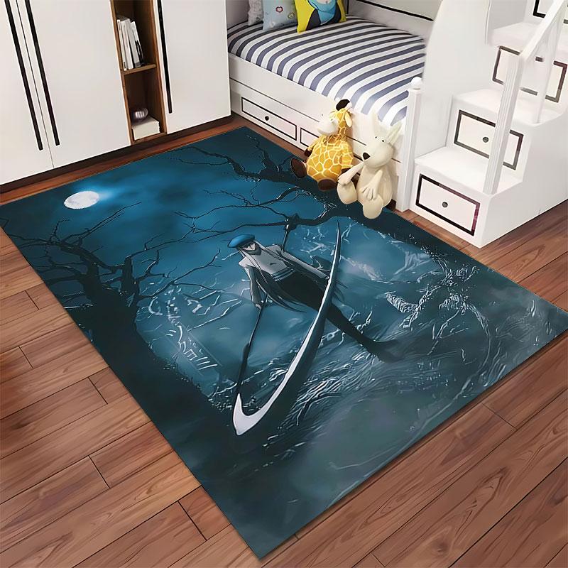 Mysterious Scythe-Wielding Figure Suitable As a Non-slip Mat for the Living Room or Bedroom Sofa