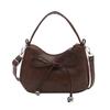Retro bow handbag, armpit bag, women's winter new trendy messenger bag, textured shoulder bag