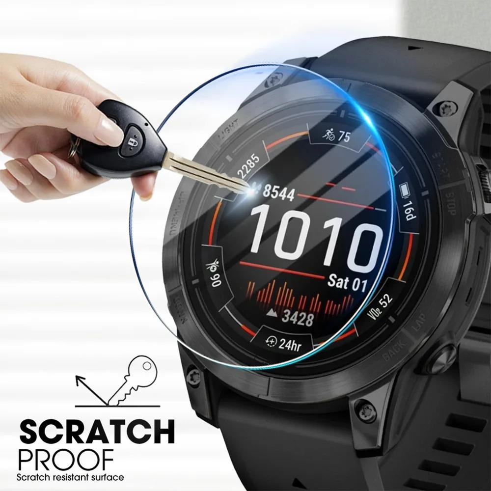 1-2 pieces Easy To Install Tempered Glass For Garmin Fenix 8 43MM 47MM 51MM HD scratch-resistant screen film protective case