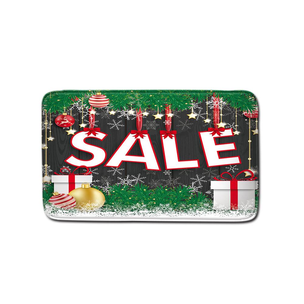 Christmas Shower Curtain Floor Mat Combination Four-Piece Set Bathroom Toilet Carpet Shower Room Mat Foot Mat