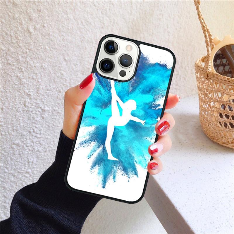 Gymnast Silhouette Phone Case for iPhone 17 Air 16 Coque 15 14 12 13 PLUS 11 PRO MAX Back Cover Fundas Shell