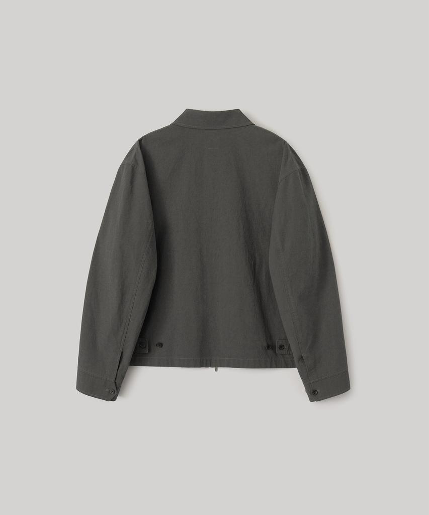 Another Office Soutien Collar Blouson (Charcoal)
