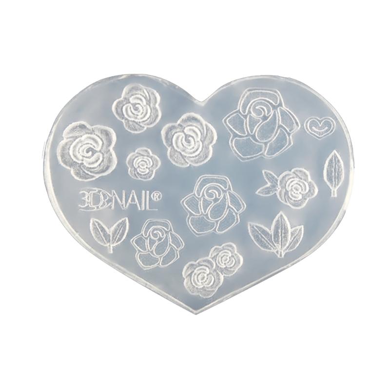 3D Nail Art Silicone Mold Flowers Love Stars Moon letter number Handicrafts Nail Decoration Moulds DIY Nail Tools Accessories