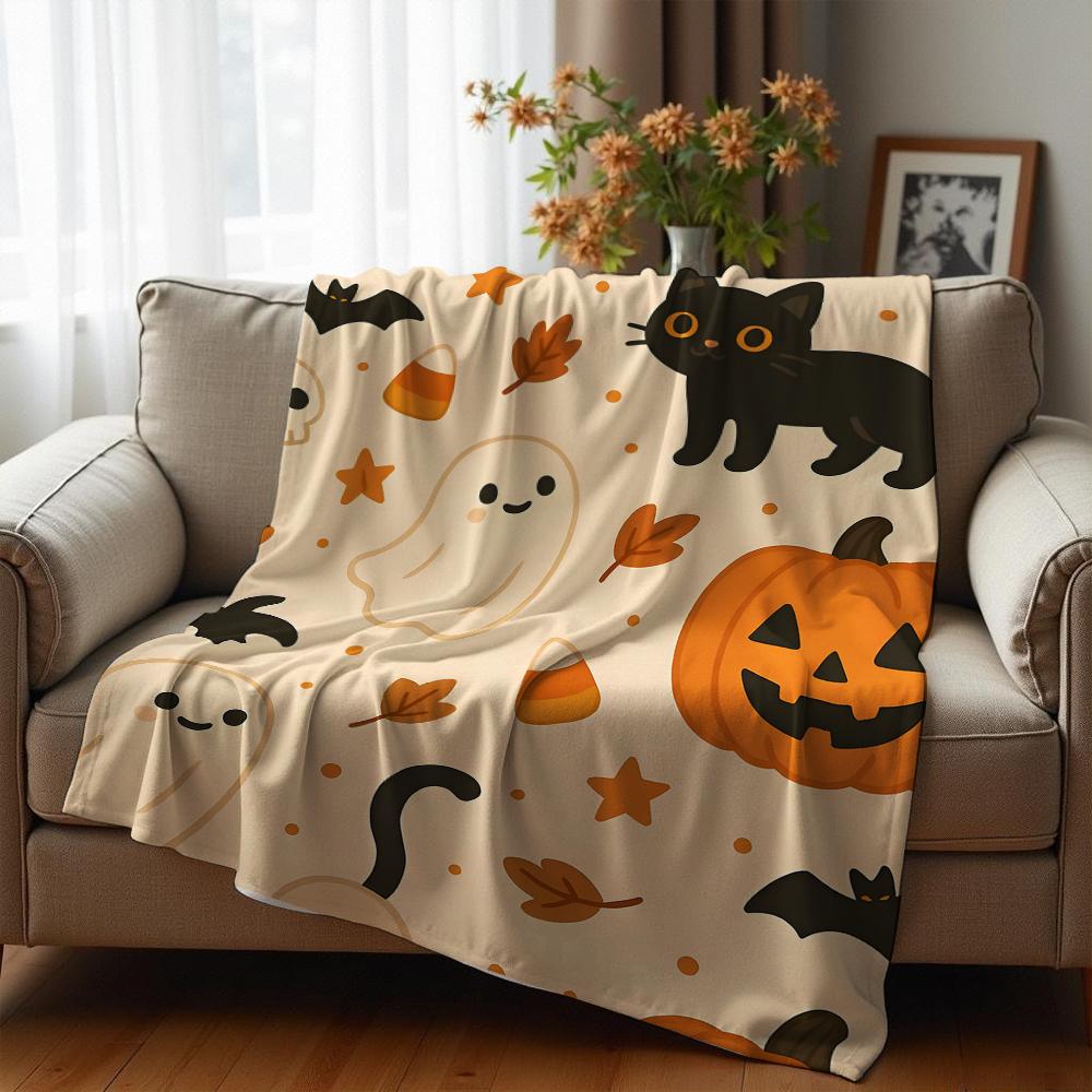 Cartoon Xmas Deer Snowman Soft Flannel Blanket Breathable Warm Throw for Office Car Sofa Kids Room Birthday Xmas Gift