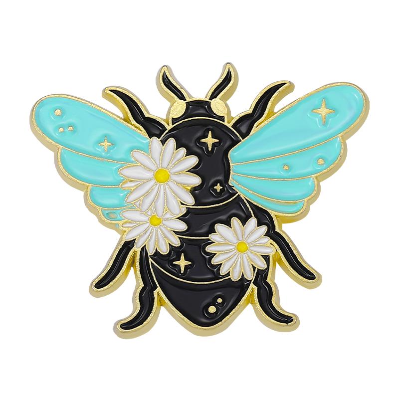 Floral Insects Enamel Pins Custom Nature Moth Cicada Scorpion Brooches Lapel Badges Funny Jewelry Gift for Kids Friends