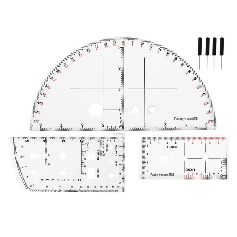 Military Topography Ruler Set