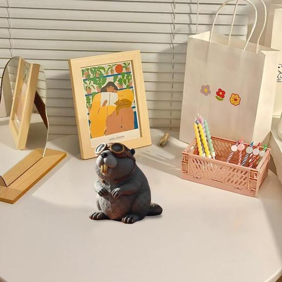 Animal History Resin Ornament American Style Animal Figurine History Themed Patriotic Animal Sculpture for Home Office Desk
