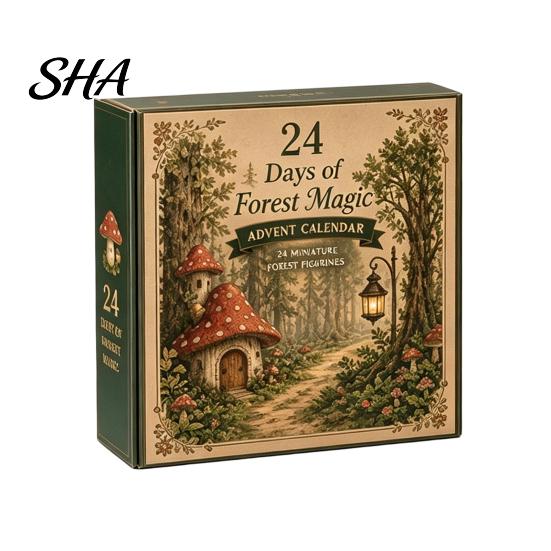 Holiday Countdown Ornament Box 2026 Spirit Advent Calendar, 24-Day Mini Figure Set, Elf Alien Calendar with Miniature Figures Fairy Christmas