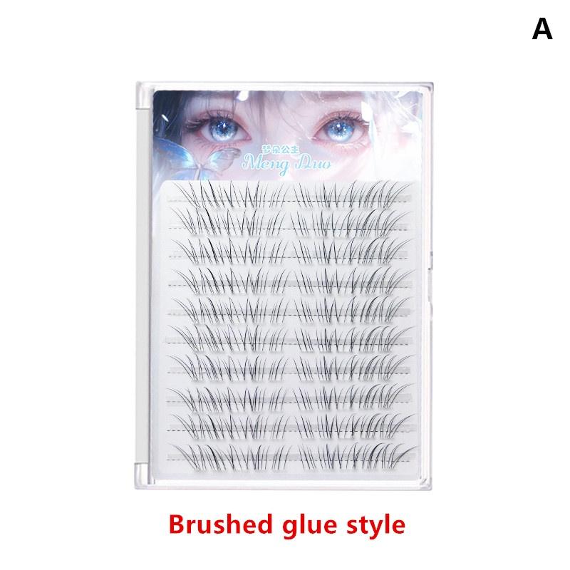 100Pcs Fox Eye Effect Individual Lash Extensions Natural Cluster False Lashes for Daily Office Makeup A