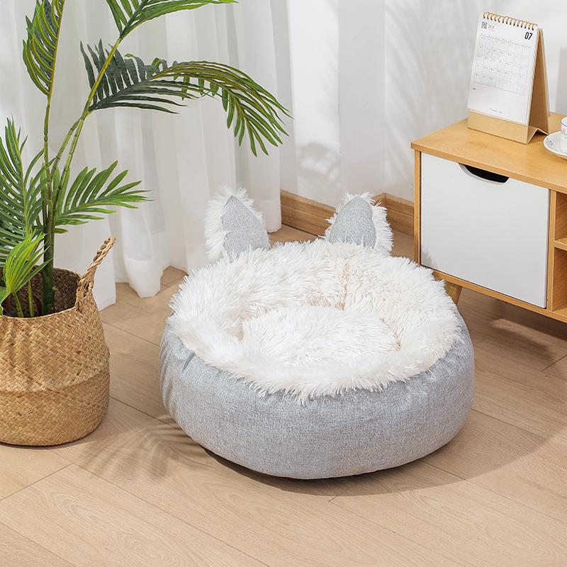 

Кровать для кошек на все времена года в форме мультфильма, теплая зимняя кровать для кошек, съемная кровать принцессы, кровать для собак, товары для животных, кровать для животных S 35cm