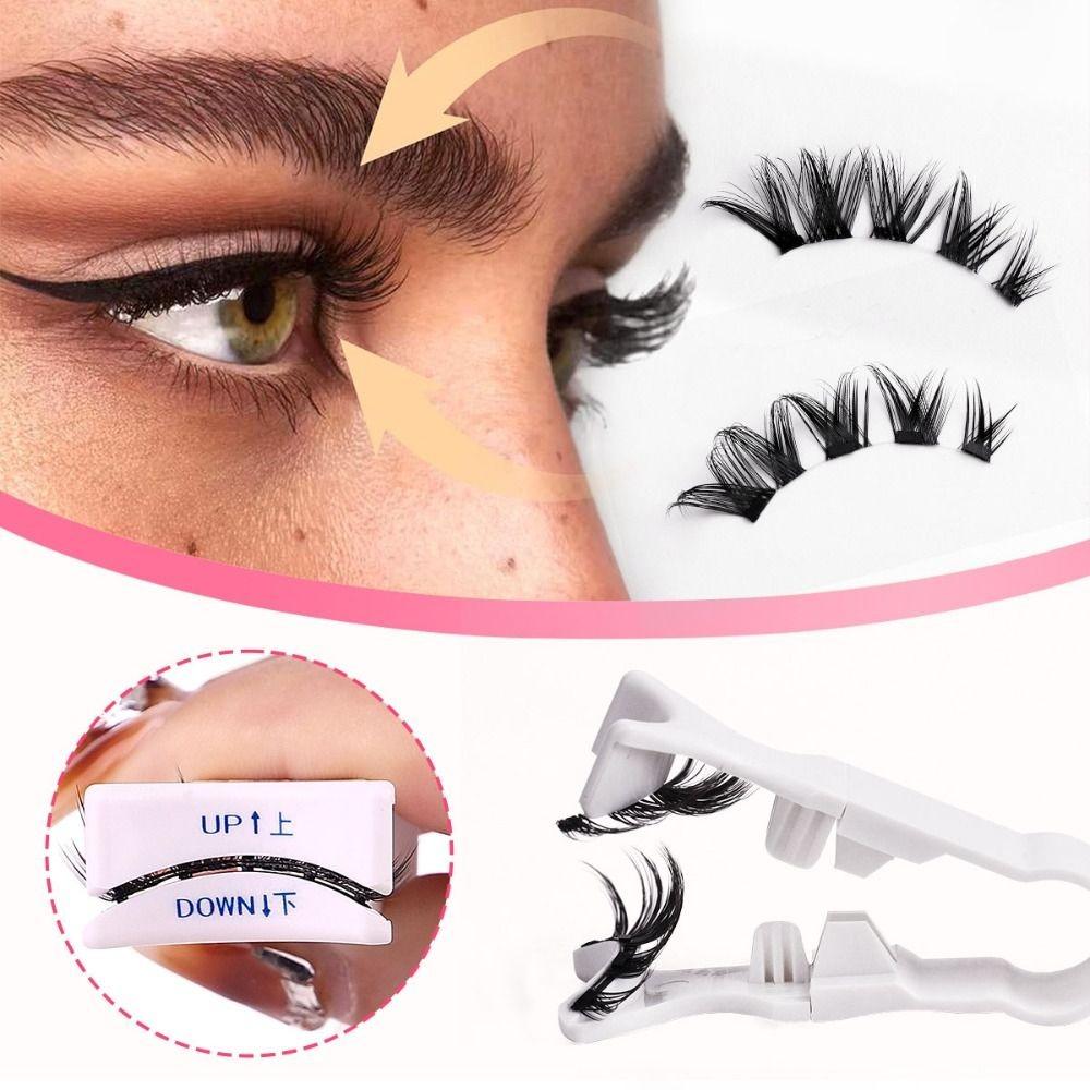 DIY Magnetic Suction False Eyelashes Makeup Cat Eye Fake Lashes Glue Free False Eyelashes Cosplay