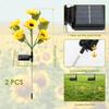 2Pcs 6 Heads LED Solar Sunflowers Flower Light Waterproof Auto On/Off Outdoor Garden Lawn Decoration Lamp Landscape Light