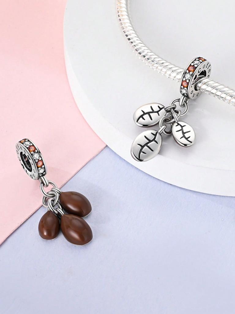 Coffee Beans Coffee Machine Beads Charm Copper Plated Fit Charms Copperoriginal Bracelet For Jewelry Making Diy Charm