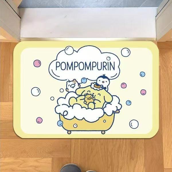 Pompompurin Cartoon Quick-Dry Diatom Mud Bathroom Mat - Non-Slip, Wear-Resistant, Absorbent Dust Removal Pad