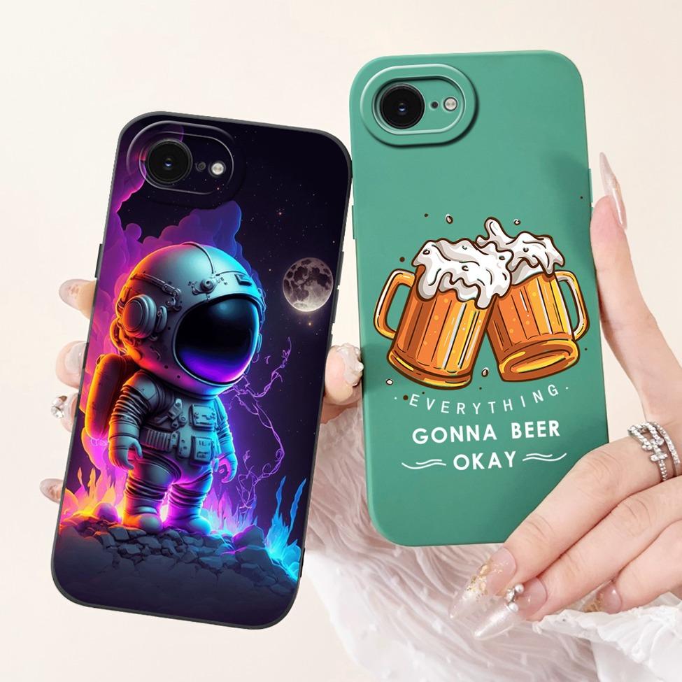 Funda For iPhone 16e A3212 A3409 A3410 A3408 Back Cover For iPhone 16e Case Silicone Fashion Luxury Cute Cartoon Cool Boys Girls