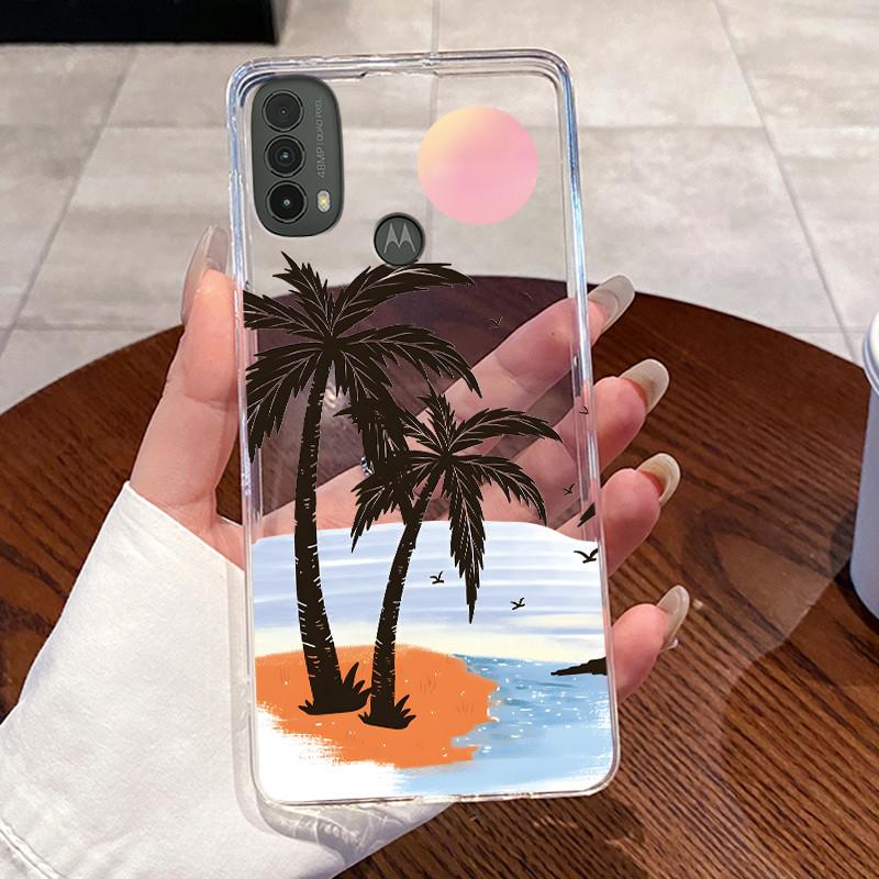 For Motorola Moto E40 / Moto E30 / Moto E20 Case Clear Silicone Jelly Soft TPU Back Cover Cute Rabbit Cat Dinasaur Phone Cases