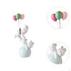 Balloon Bunny Figurine Flying Figure Sculpture Statue for Shelf Home Office