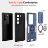 For VIVO S17 Black Armor Magnetic Ring Bracket Phone Cases For VIVO S17 Pro Hard PC Heavy Duty Anti Fall Cover For VIVO S17 Case