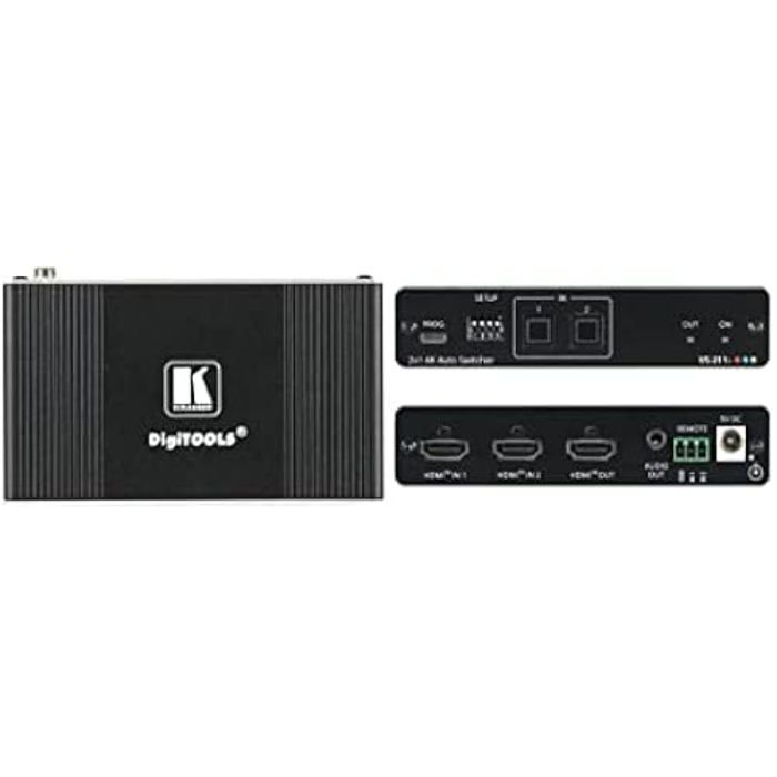 Commutateur HDMI - KRAMER - VS-211X - 4K HDR - 2 x 1 - Filaire