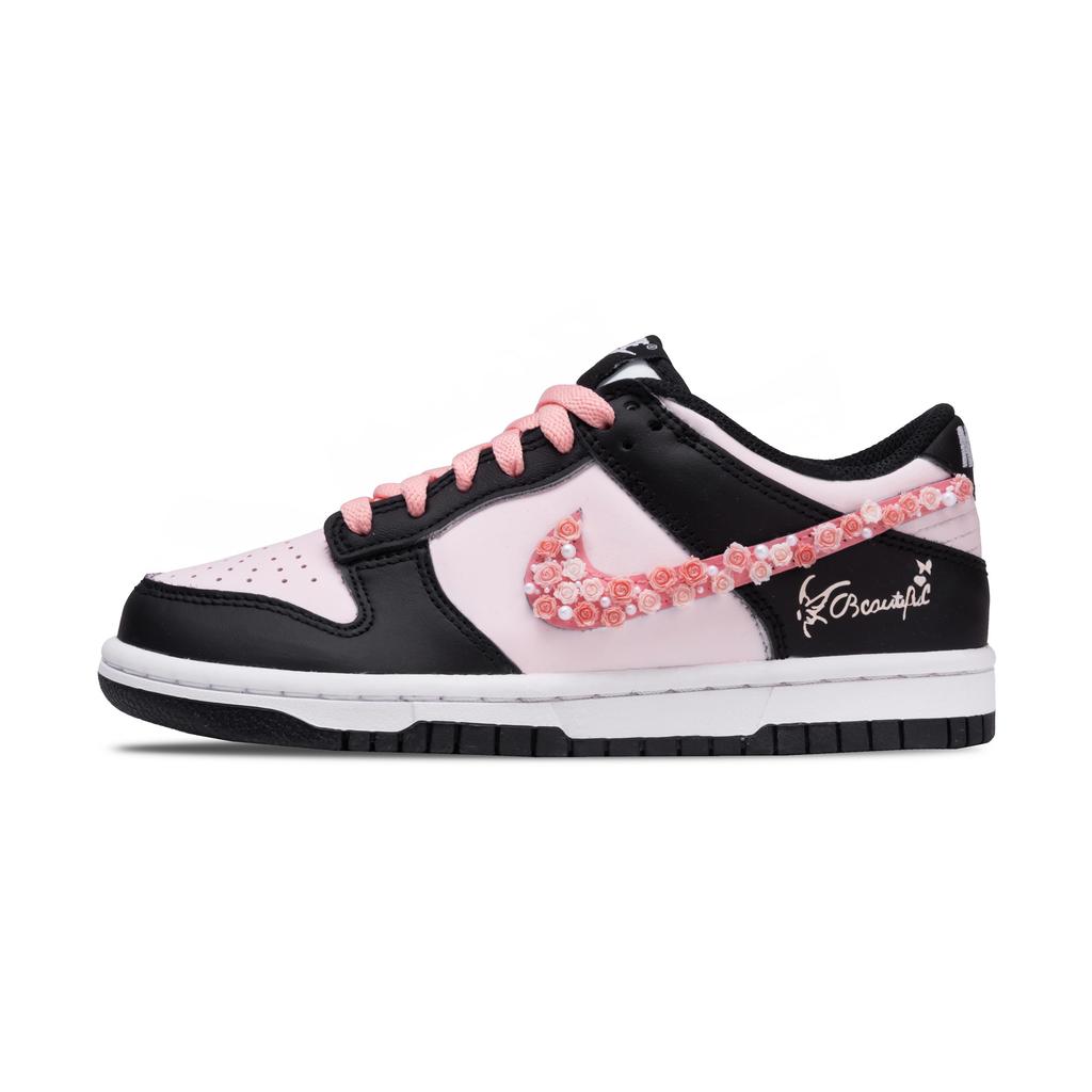 Nike Pantofi de Skateboard Dunk Rezistenți la Abraziune Joși Unisex Negru Roz DD1391-100(Echipa357-)