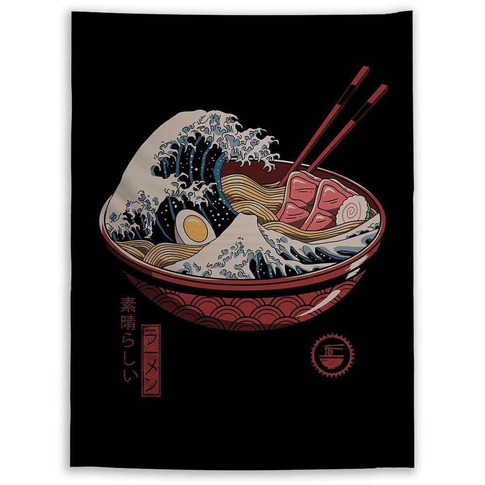 Tapestry Illustration in Japanese Ukiyoe Art Style 75x100
