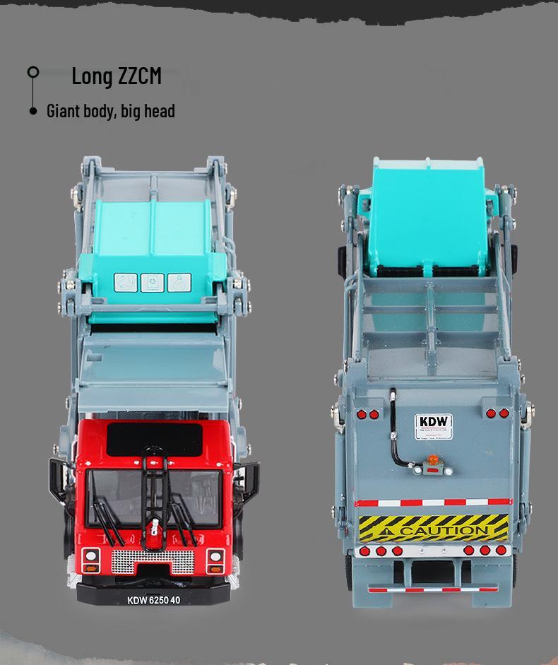 Cadywell 1:24 Garbage Sorting & Disposal Truck Model Toy, Alloy Material