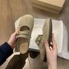French Retro Baotou Half Slippers Women's Outer Wear 2025 New Spring and Summer One-pedal Lazy Birken Mary Jane Single Shoes