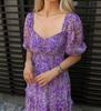 Indische pakistanische Designer-Party-Kleidung, Top, Tunika, Damen, Maxi, lila, Kurti, Kurta, lang