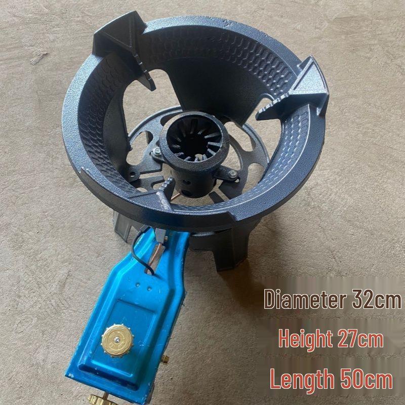 Heavy-Duty Commercial Cast Iron Wok Burner Head with High-Pressure Flame
