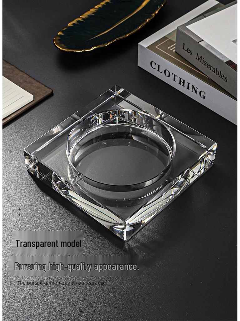 Crystal Glass Luxury Ashtray for Home or Office