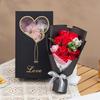 11-köpfiger Seifenrosenstrauß mit Geschenkbox Künstliche Blume für Valentinstag Hochzeit Geburtstag Heimdekoration